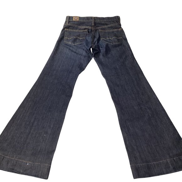Red Engine Vintage Original Denim Women's Jetstar Flared Leg High Rise Size 26 - Picture 2 of 4